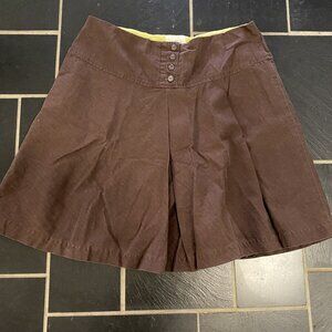 Cordelia 100% cotton short skirt, Fully lined, Chocolate Brown, Size  10